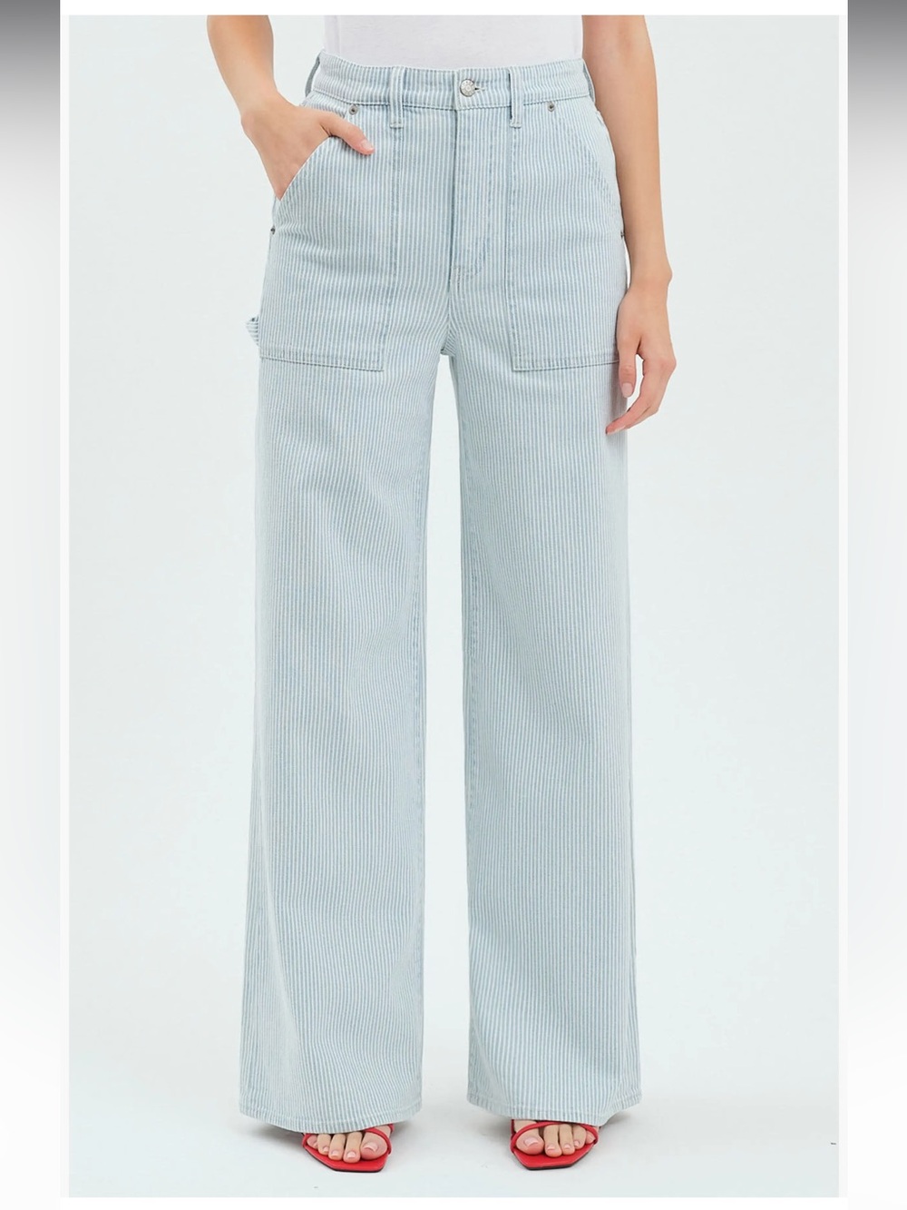 Wide Leg Striped Daze Jeans